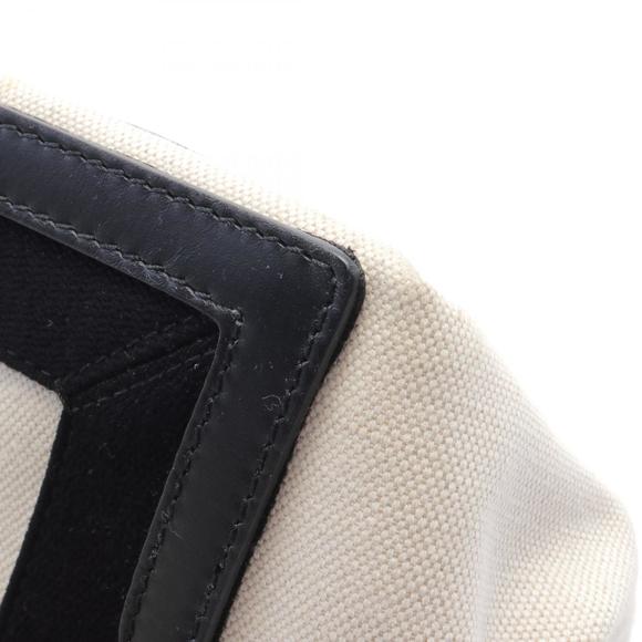 Balenciaga Blue Hippo S Tote Bag Canvas Leather White Black - Picture 7 of 7
